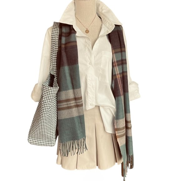 Amanda Uprichard Pants - AMANDA UPRICHARD Dixon Pleated  Mini Skort Size Medium Cotton Ecru